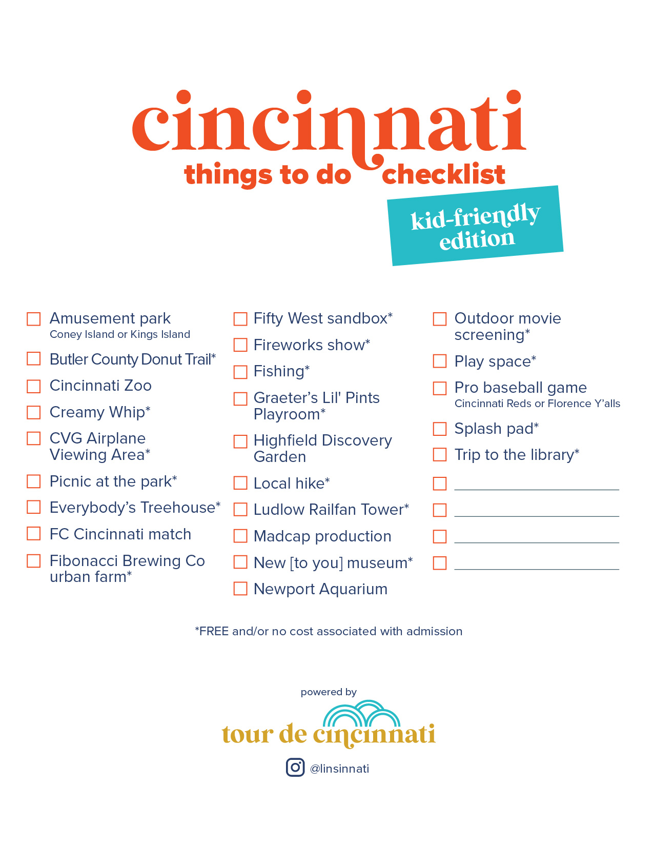 Cincinnati Things to Do Checklist: Kid-Friendly Edition – Tour de Cincinnati